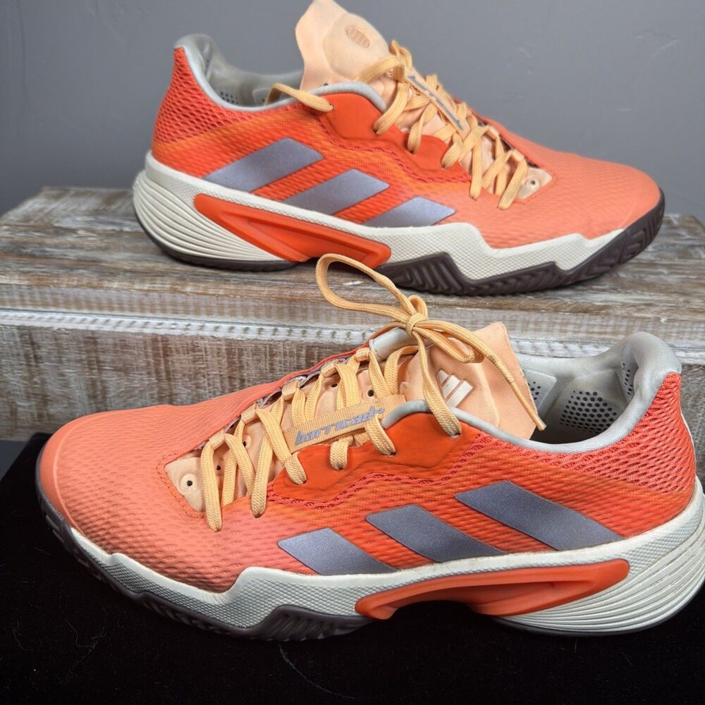 Adidas Barricade Womens Tennis Pickleball Shoes Orange HP7416 9.5